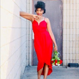 Midi Red Dress! Only worn once